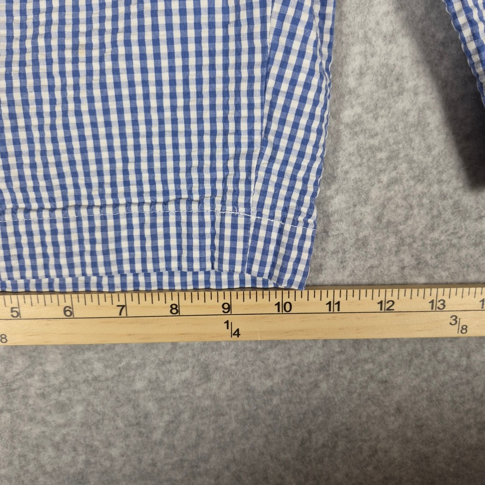 Brooks Brothers Seersucker Shorts Mens 36 Blue Gingham Check Cotton Preppy - Picture 6 of 8